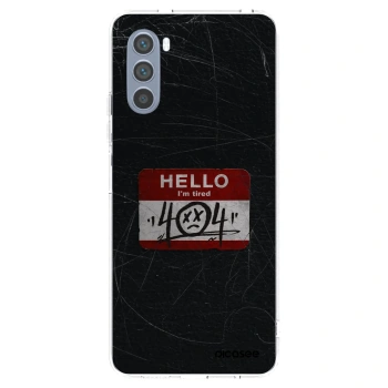 Picasee silikonový průhledný obal pro Motorola Moto G62 - HELLO 404