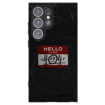 Picasee silikonový černý obal pro Samsung Galaxy S24 Ultra S928B 5G - HELLO 404