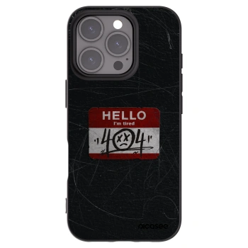 Picasee silikonový černý obal pro Apple iPhone 16 Pro - HELLO 404