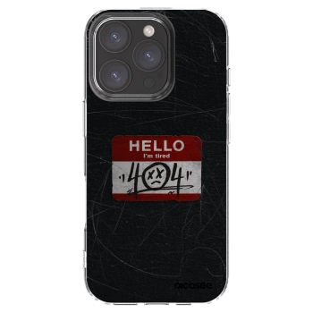 Picasee silikonový průhledný obal pro Apple iPhone 16 Pro - HELLO 404