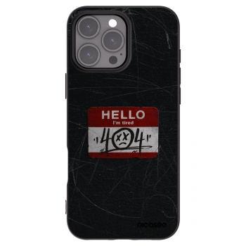 Picasee silikonový černý obal pro Apple iPhone 16 Pro Max - HELLO 404