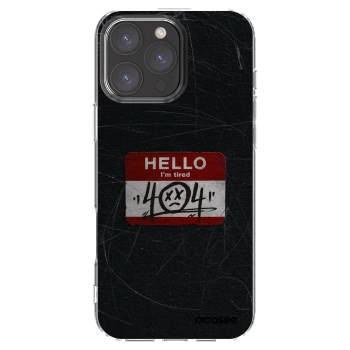 Picasee silikonový průhledný obal pro Apple iPhone 16 Pro Max - HELLO 404
