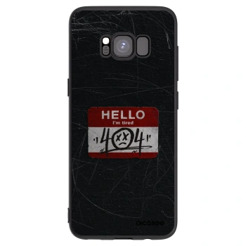 Picasee silikonový černý obal pro Samsung Galaxy S8 G950F - HELLO 404