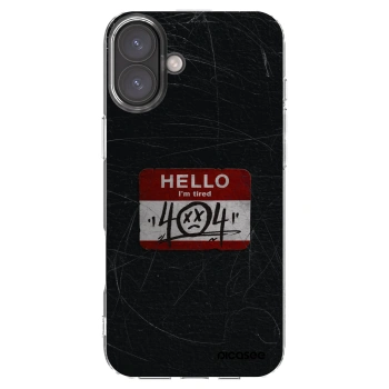 Picasee silikonový průhledný obal pro Apple iPhone 16 Plus - HELLO 404
