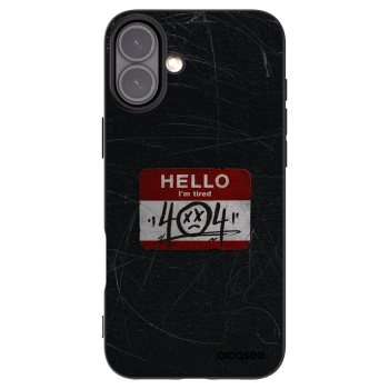 Picasee silikonový černý obal pro Apple iPhone 16 Plus - HELLO 404