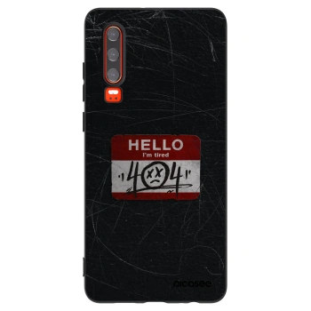 Picasee silikonový černý obal pro Huawei P30 - HELLO 404