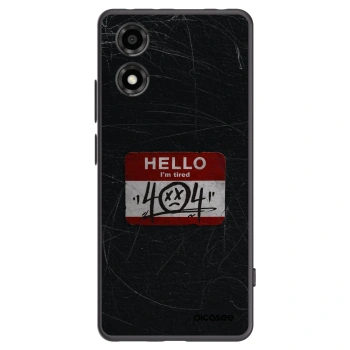 Picasee silikonový černý obal pro Motorola Moto E14 - HELLO 404