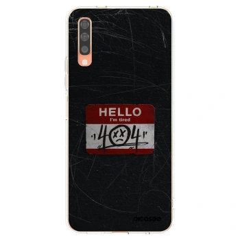 Picasee silikonový průhledný obal pro Samsung Galaxy A70 A705F - HELLO 404