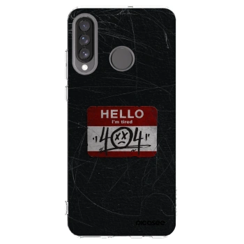 Picasee silikonový průhledný obal pro Huawei P30 Lite - HELLO 404