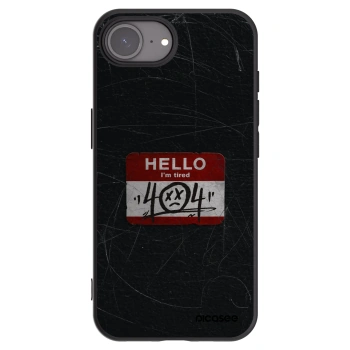 Picasee silikonový černý obal pro Apple iPhone 17e - HELLO 404