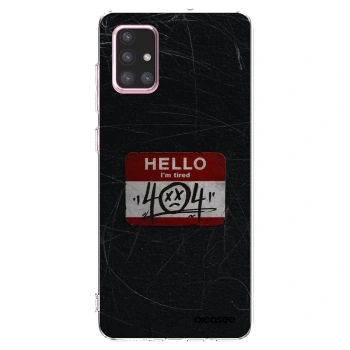 Picasee silikonový průhledný obal pro Samsung Galaxy A71 A715F - HELLO 404