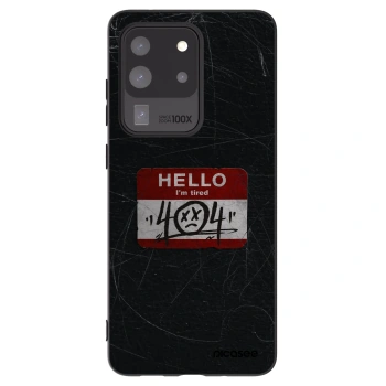 Picasee silikonový černý obal pro Samsung Galaxy S20 Ultra 5G G988F - HELLO 404