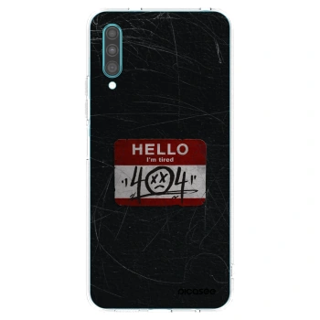 Picasee silikonový průhledný obal pro Samsung Galaxy A30s A307F - HELLO 404