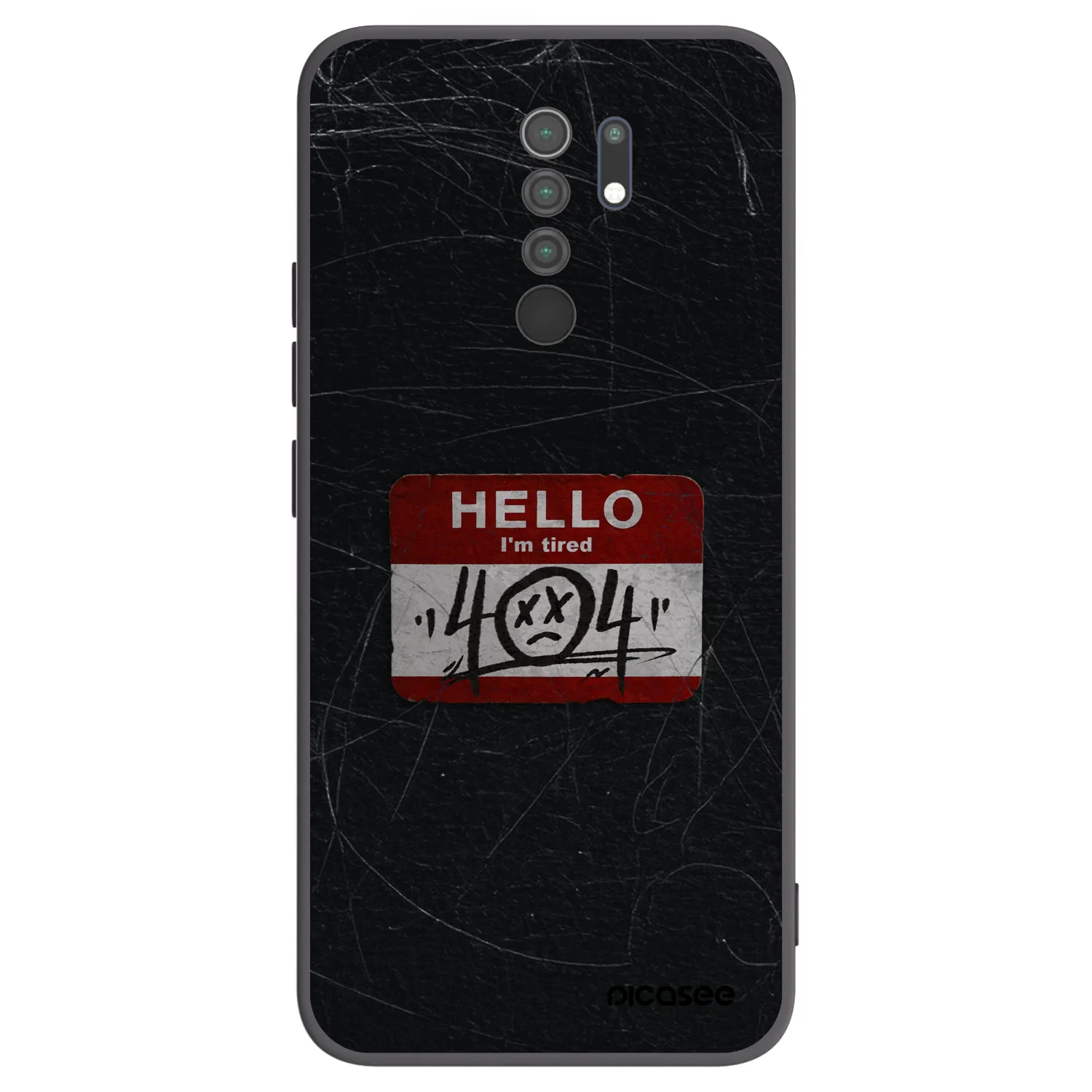 Picasee silikonový černý obal pro Xiaomi Redmi 9 - HELLO 404