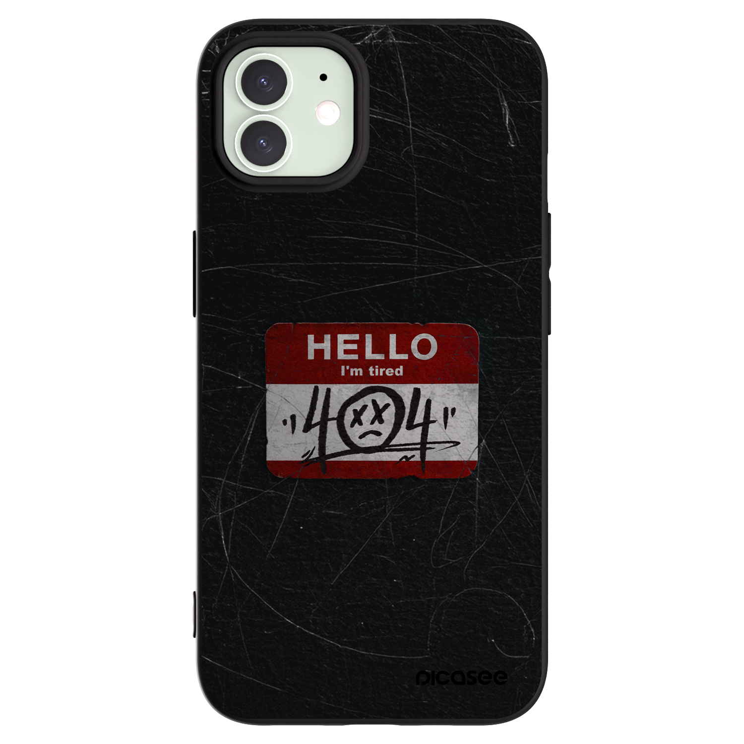 Picasee silikonový černý obal pro Apple iPhone 12 - HELLO 404