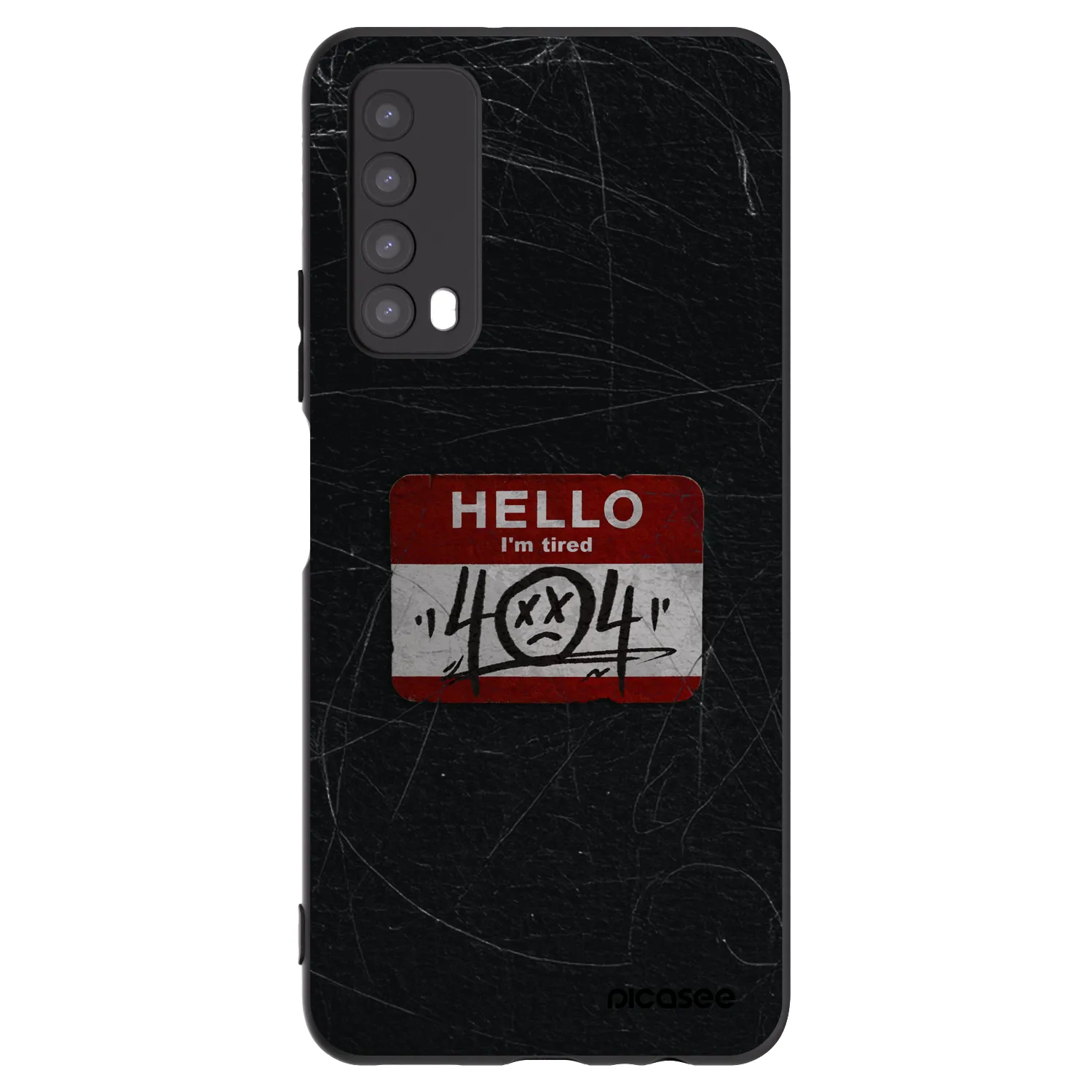 Picasee silikonový černý obal pro Huawei P Smart 2021 - HELLO 404