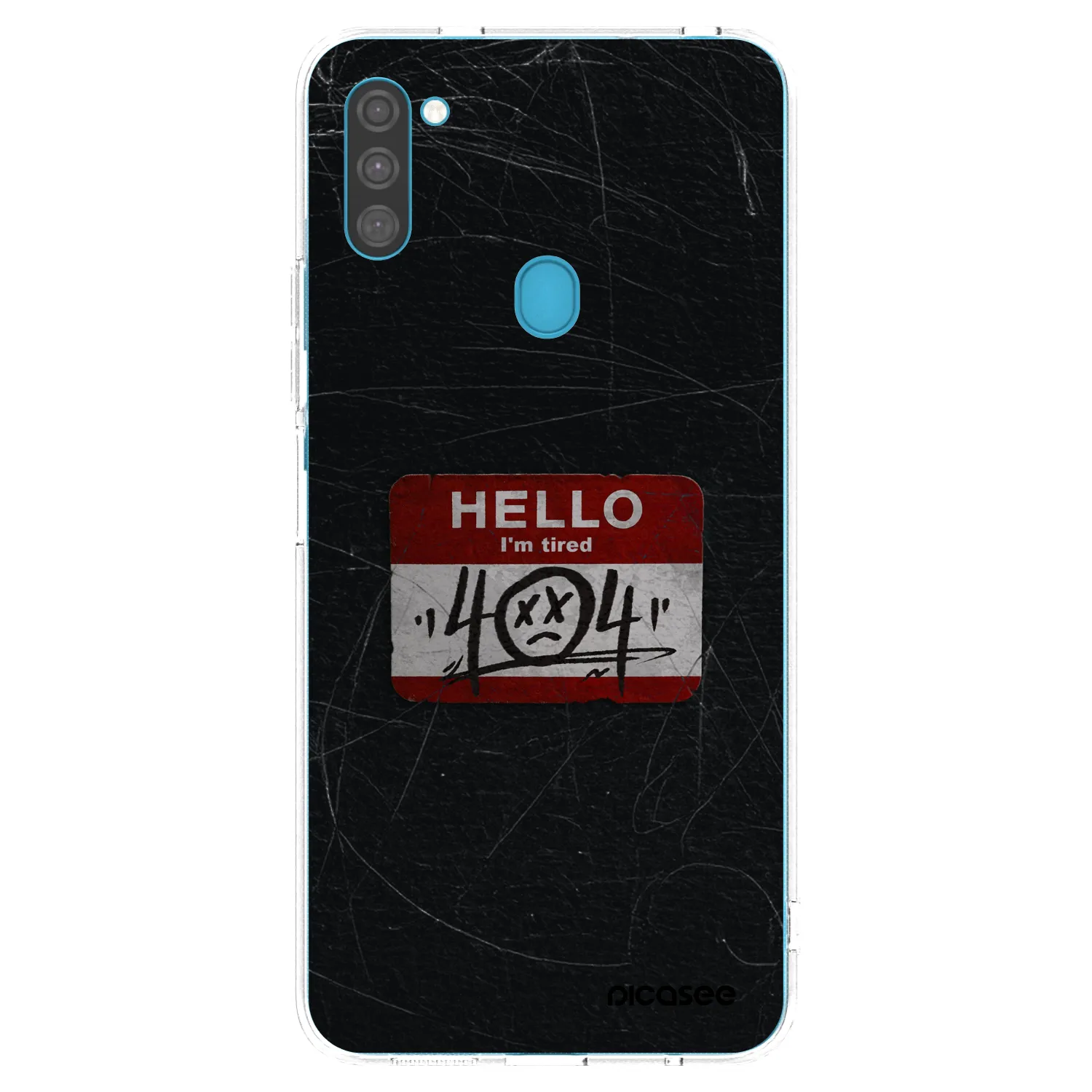 Picasee silikonový průhledný obal pro Samsung Galaxy M11 - HELLO 404