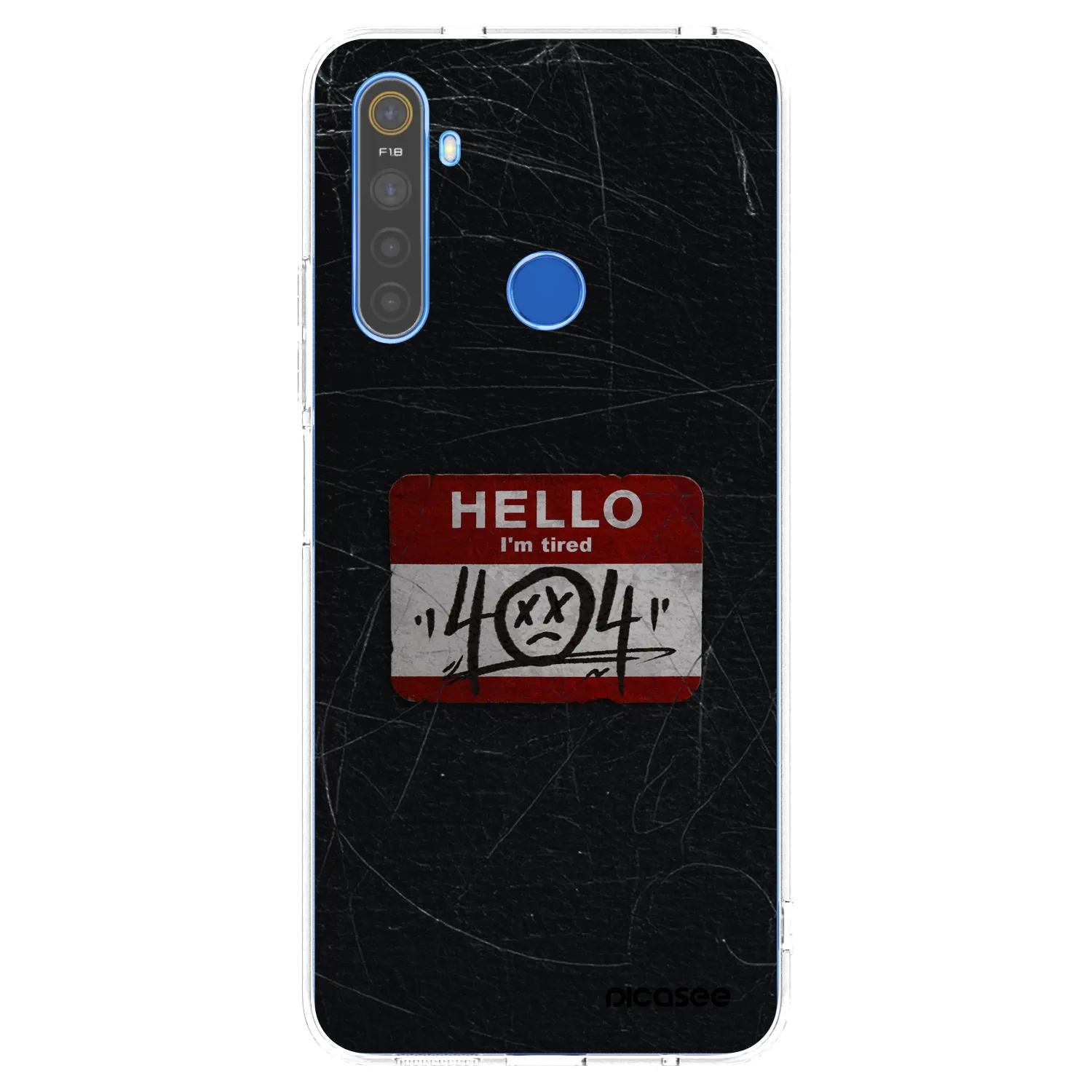 Picasee silikonový průhledný obal pro Realme 5 - HELLO 404