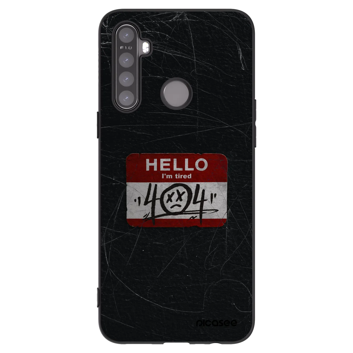 Picasee silikonový černý obal pro Realme 5 - HELLO 404
