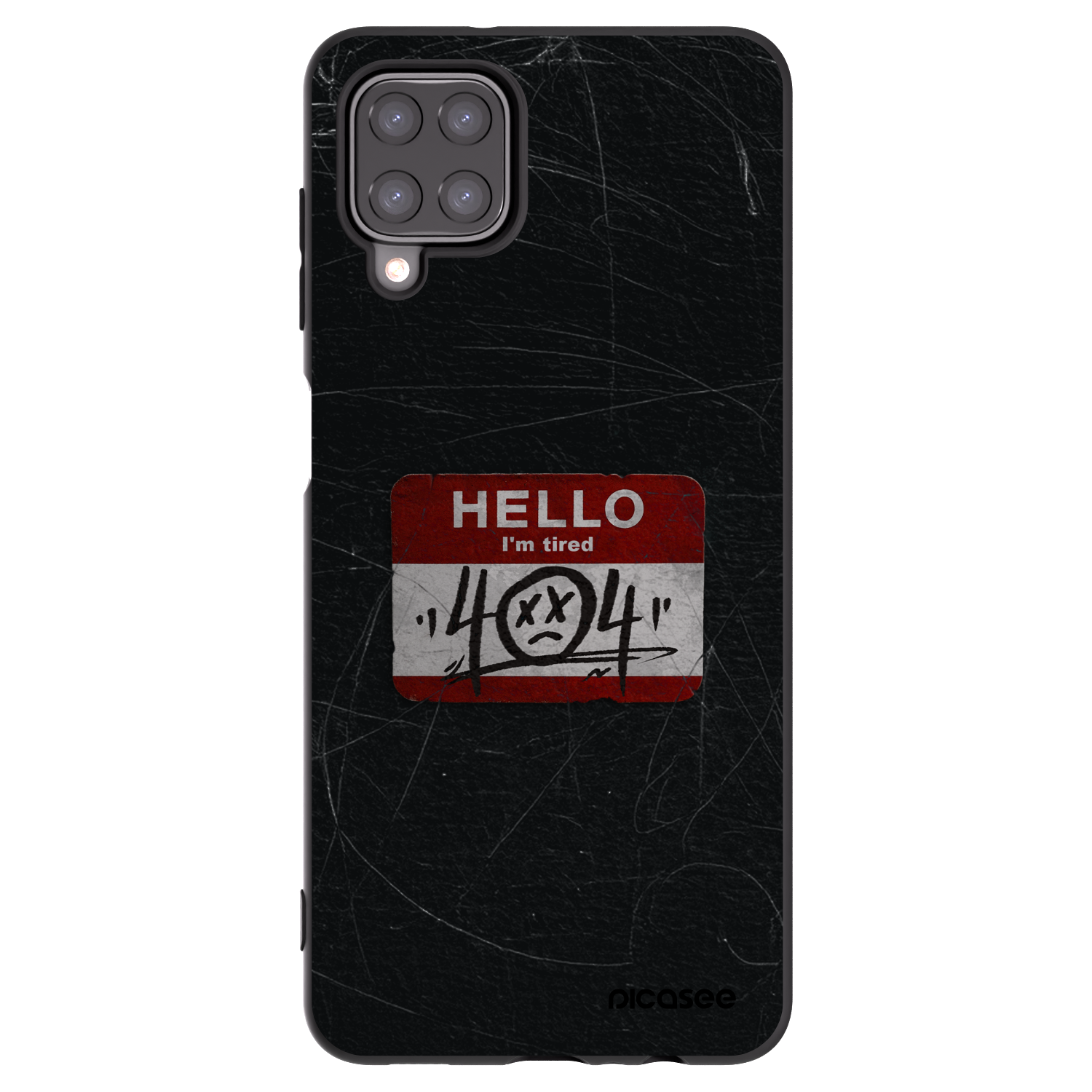 Picasee silikonový černý obal pro Samsung Galaxy A12 A125F - HELLO 404