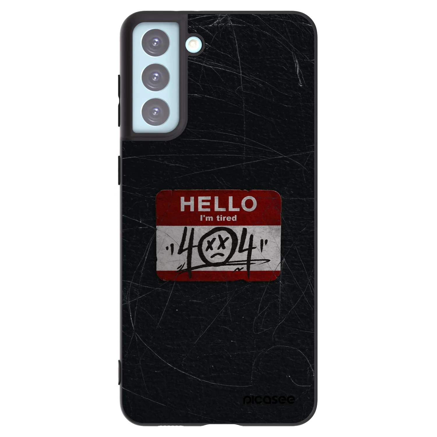 Picasee silikonový černý obal pro Samsung Galaxy S21+ 5G G996F - HELLO 404
