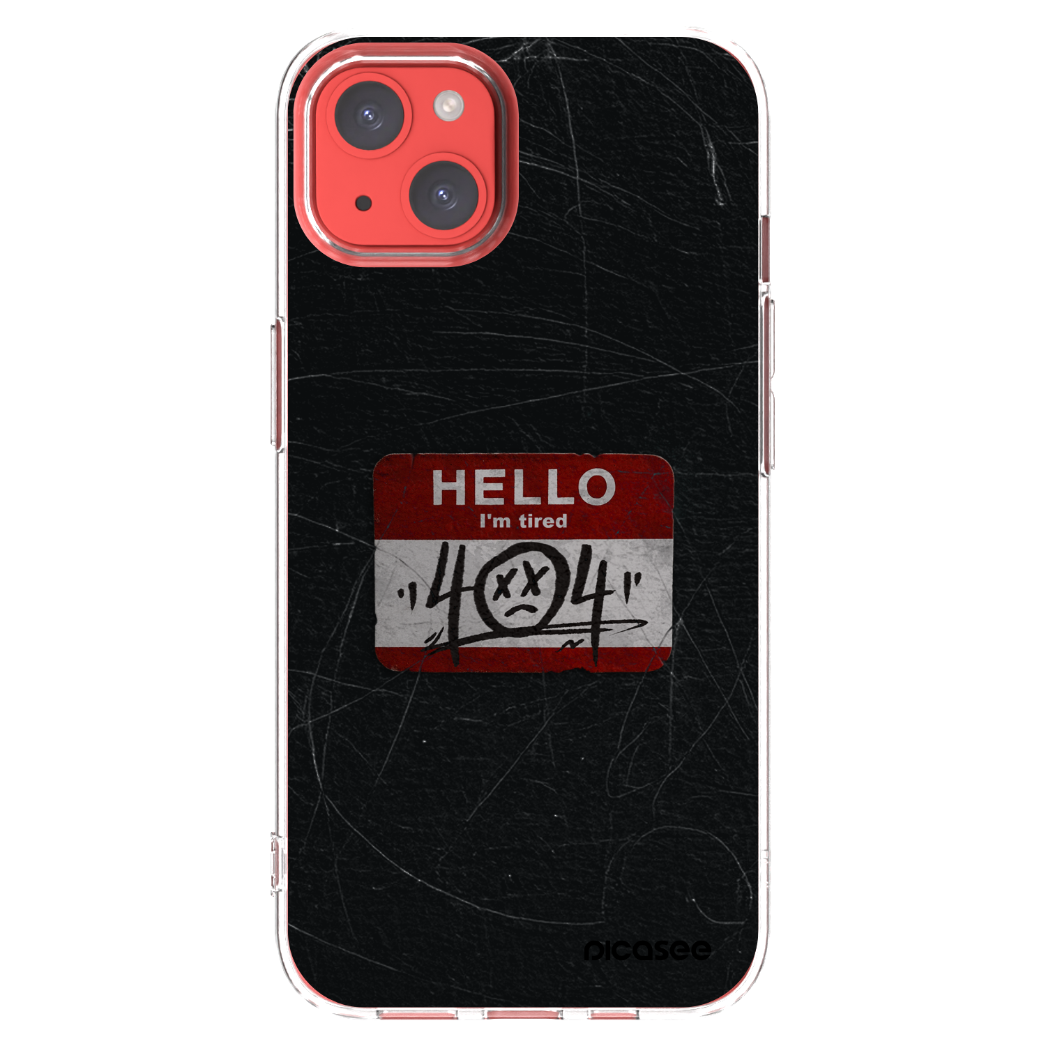Picasee silikonový průhledný obal pro Apple iPhone 13 - HELLO 404
