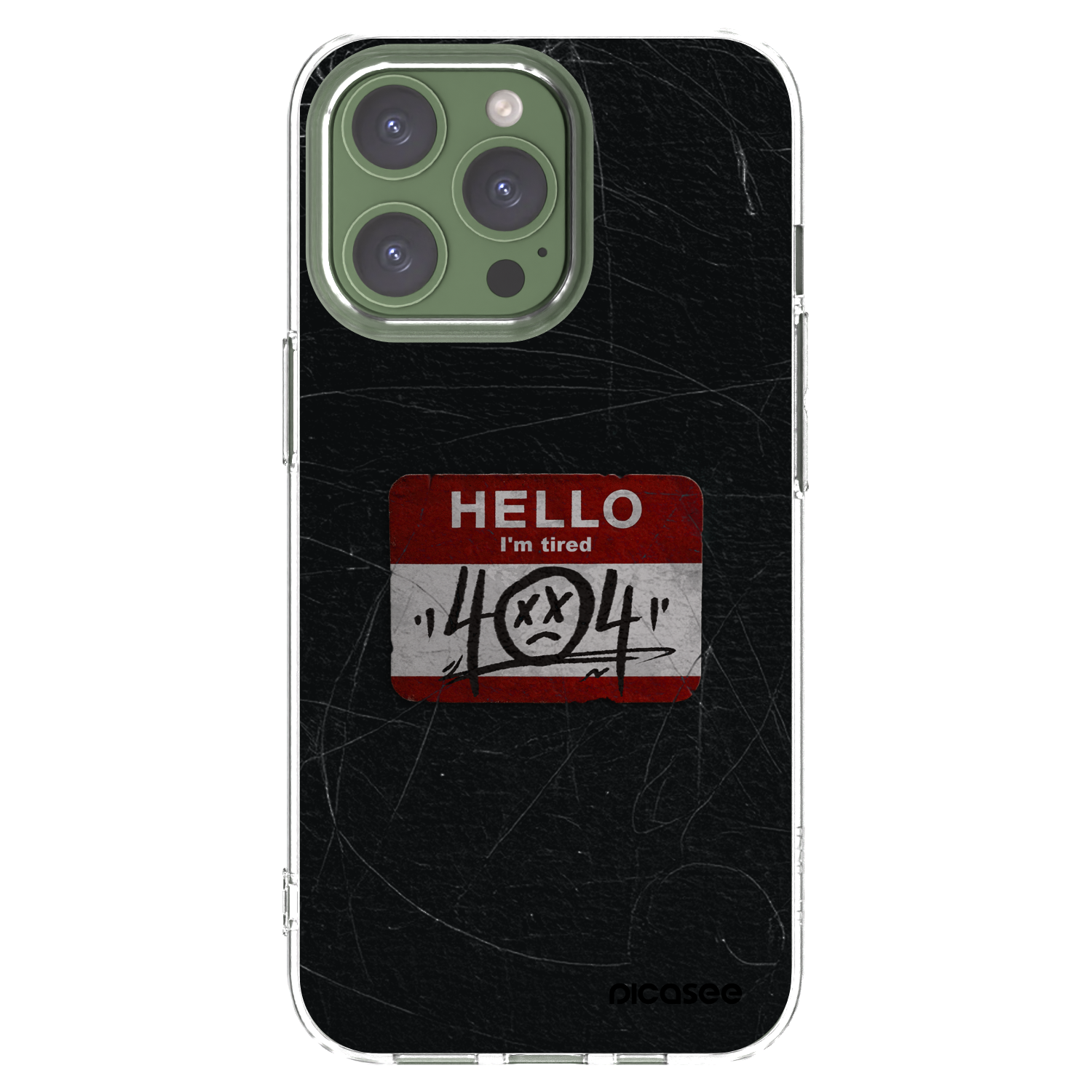 Picasee silikonový průhledný obal pro Apple iPhone 13 Pro - HELLO 404