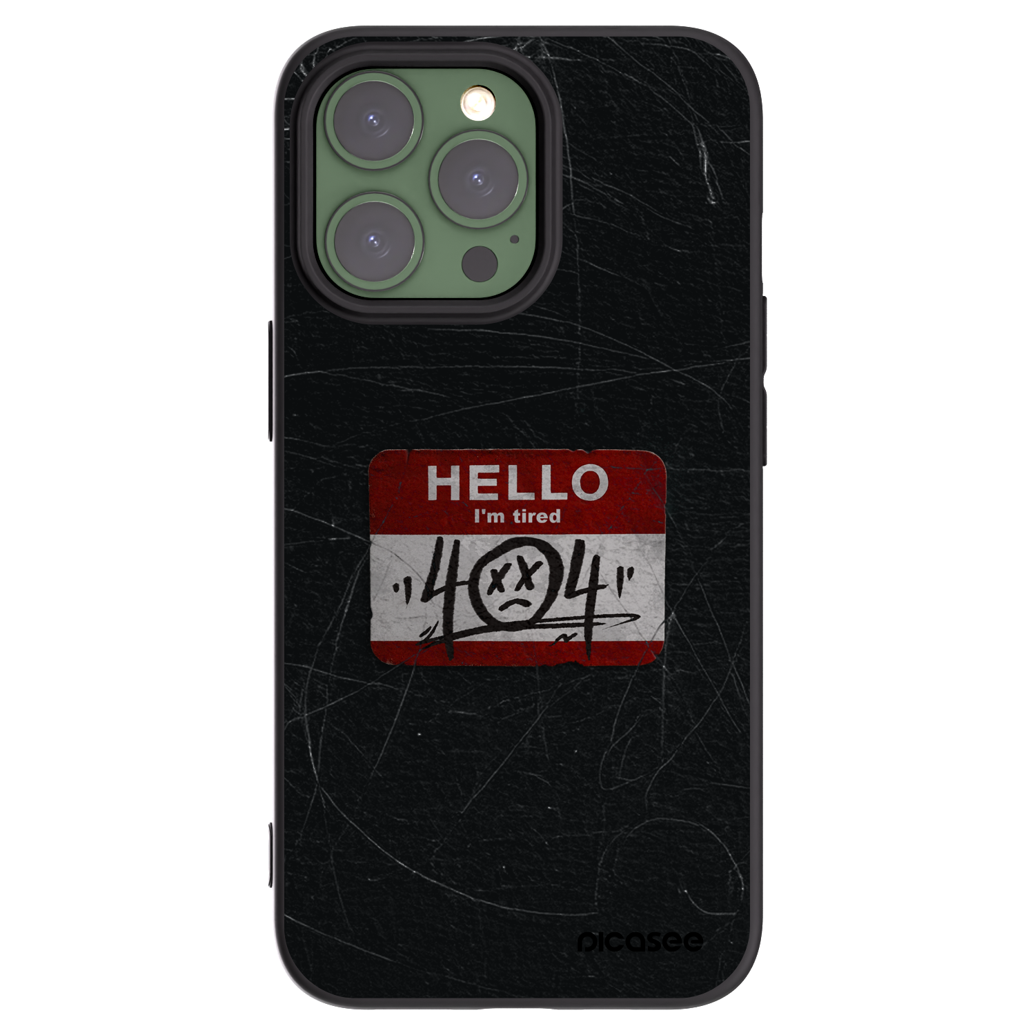 Picasee silikonový černý obal pro Apple iPhone 13 Pro - HELLO 404