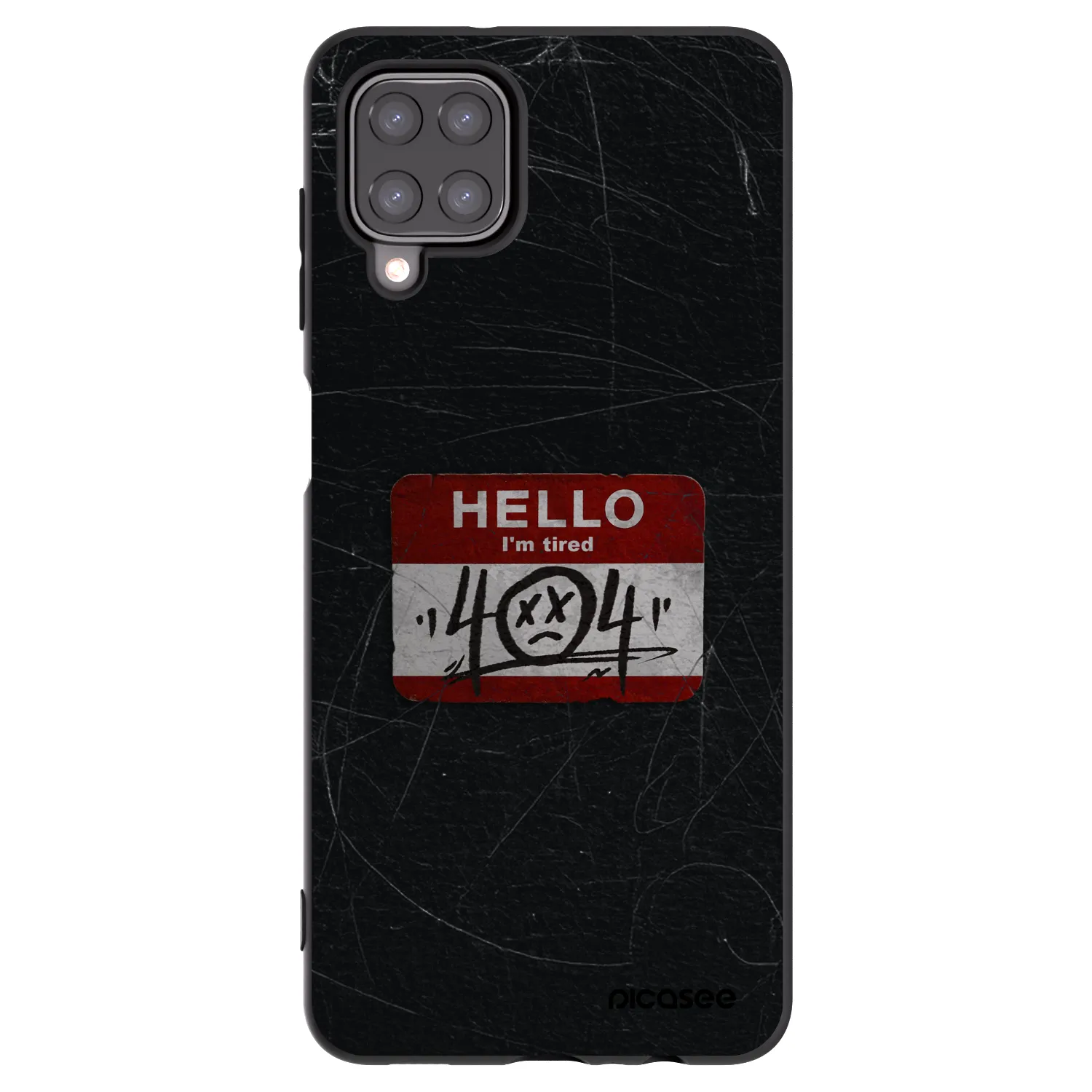 Picasee silikonový černý obal pro Samsung Galaxy M12 M127F - HELLO 404