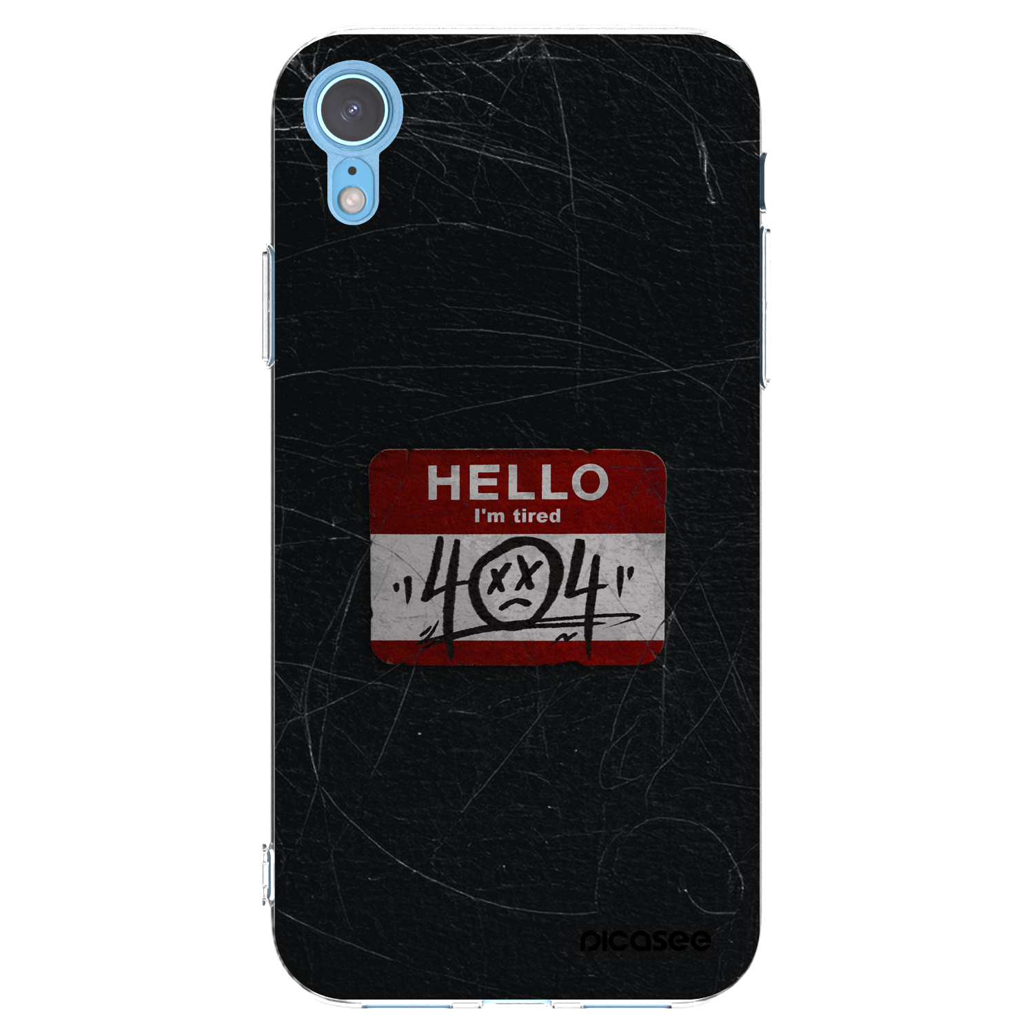 Picasee silikonový průhledný obal pro Apple iPhone XR - HELLO 404
