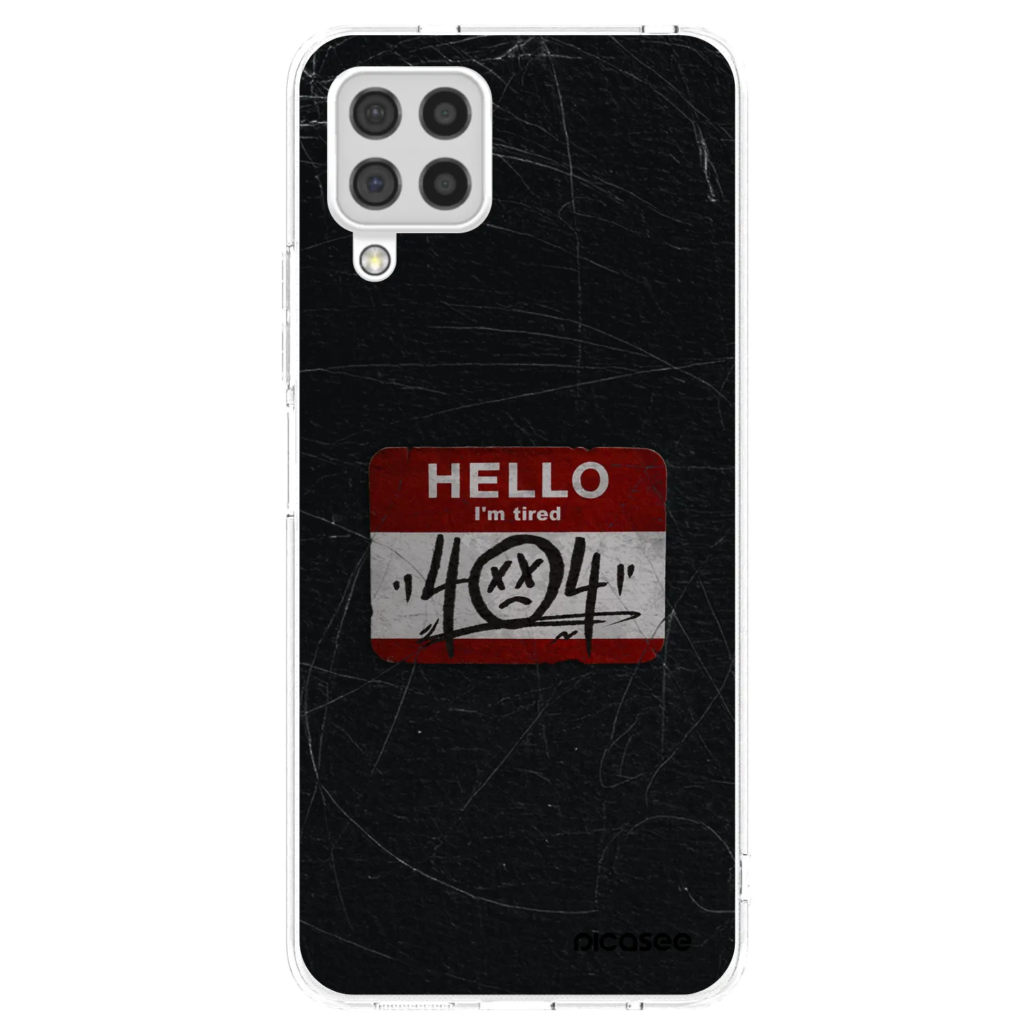 Picasee silikonový průhledný obal pro Samsung Galaxy A22 A225F 4G - HELLO 404
