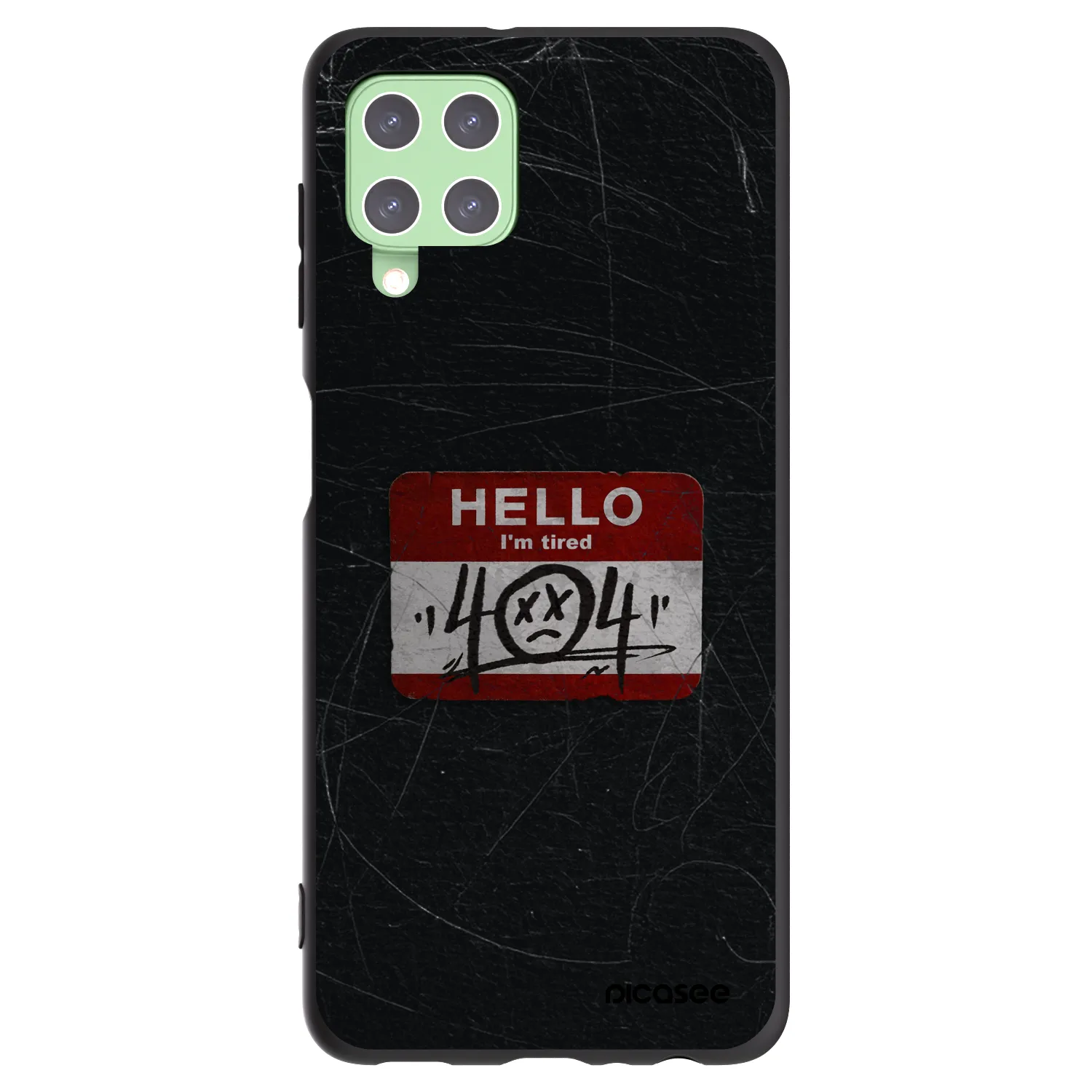 Picasee silikonový černý obal pro Samsung Galaxy A22 A225F 4G - HELLO 404
