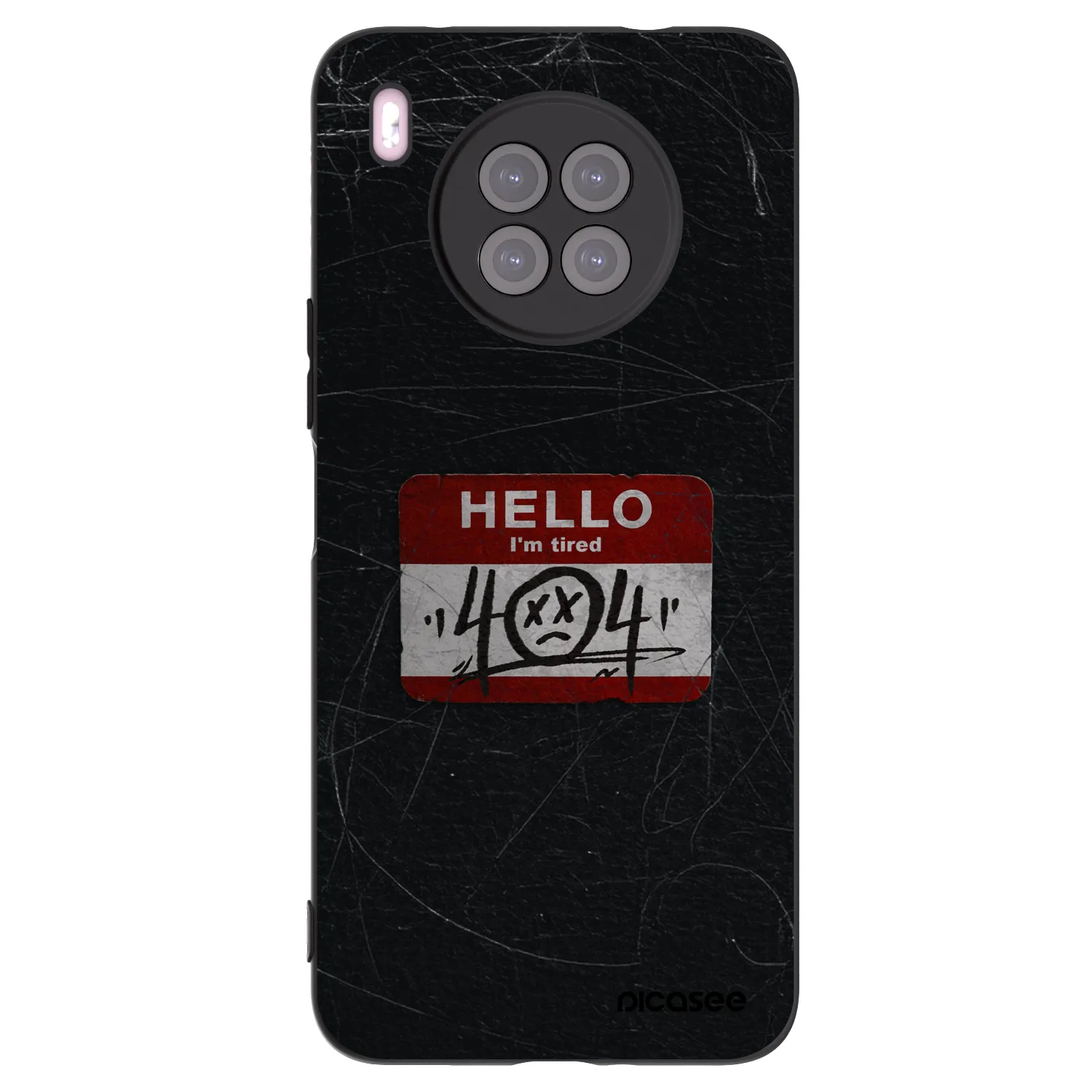 Picasee silikonový černý obal pro Huawei Nova 8i - HELLO 404