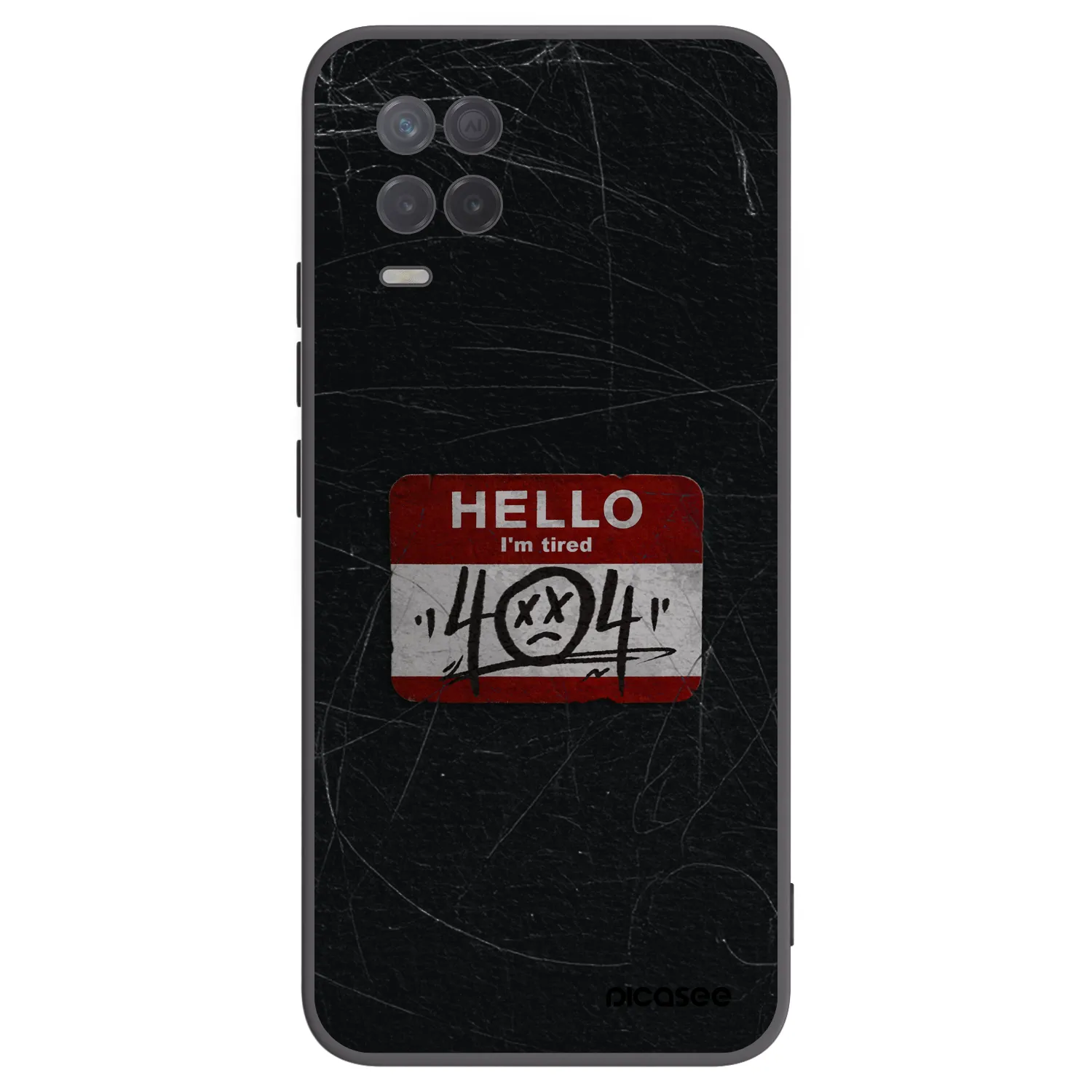 Picasee silikonový černý obal pro Realme 8 5G - HELLO 404