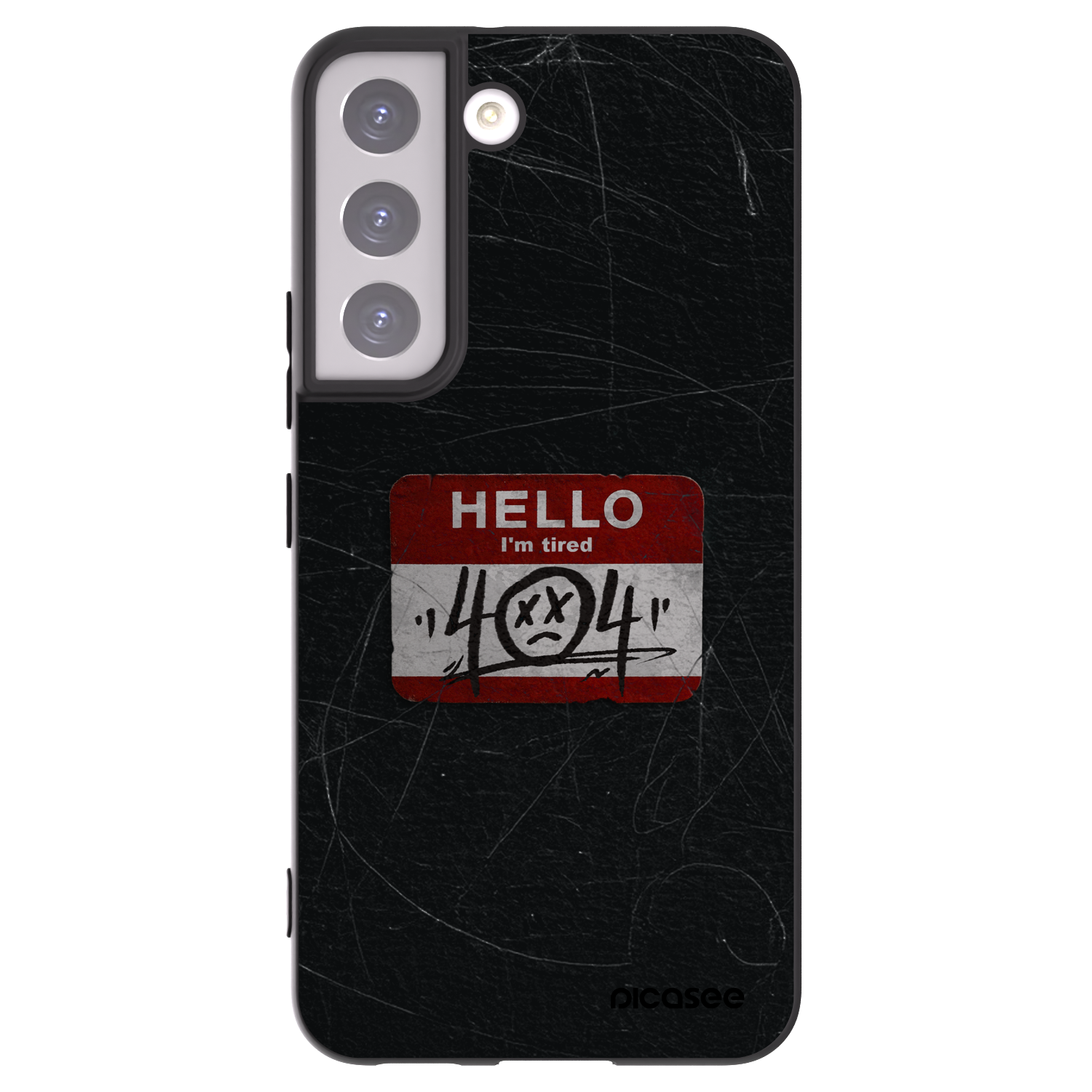 Picasee silikonový černý obal pro Samsung Galaxy S22 5G - HELLO 404