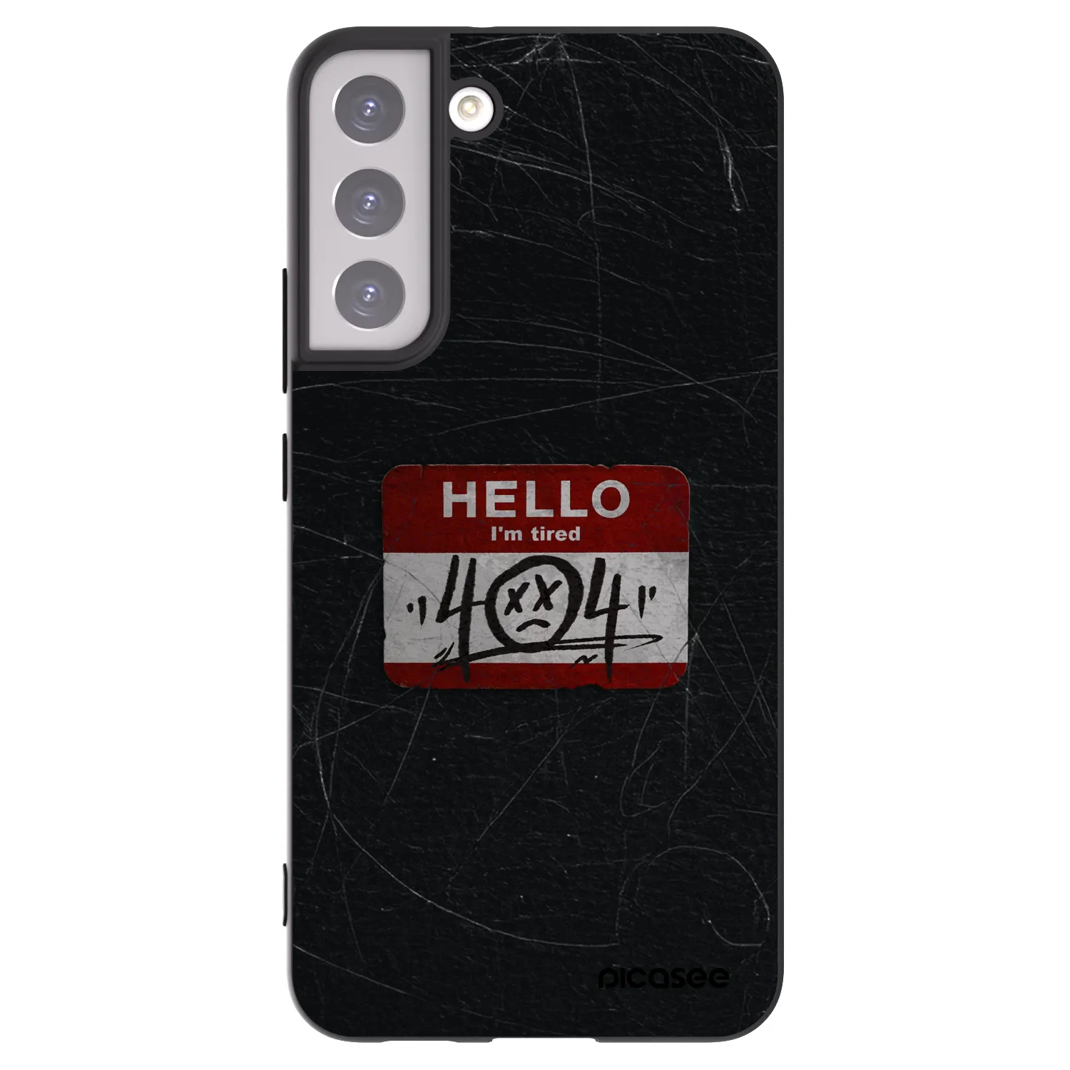 Picasee silikonový černý obal pro Samsung Galaxy S22+ 5G - HELLO 404