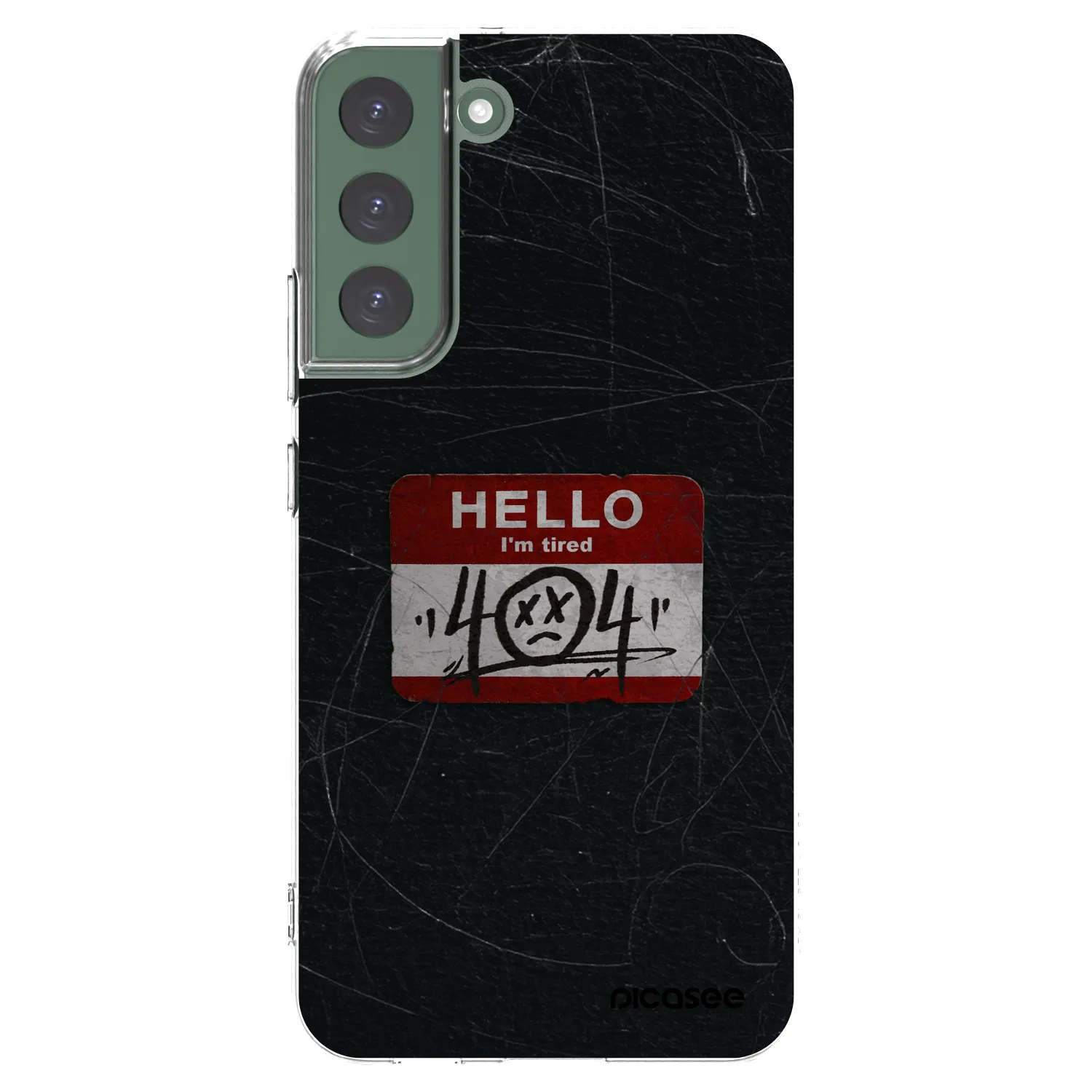 Picasee silikonový průhledný obal pro Samsung Galaxy S22+ 5G - HELLO 404