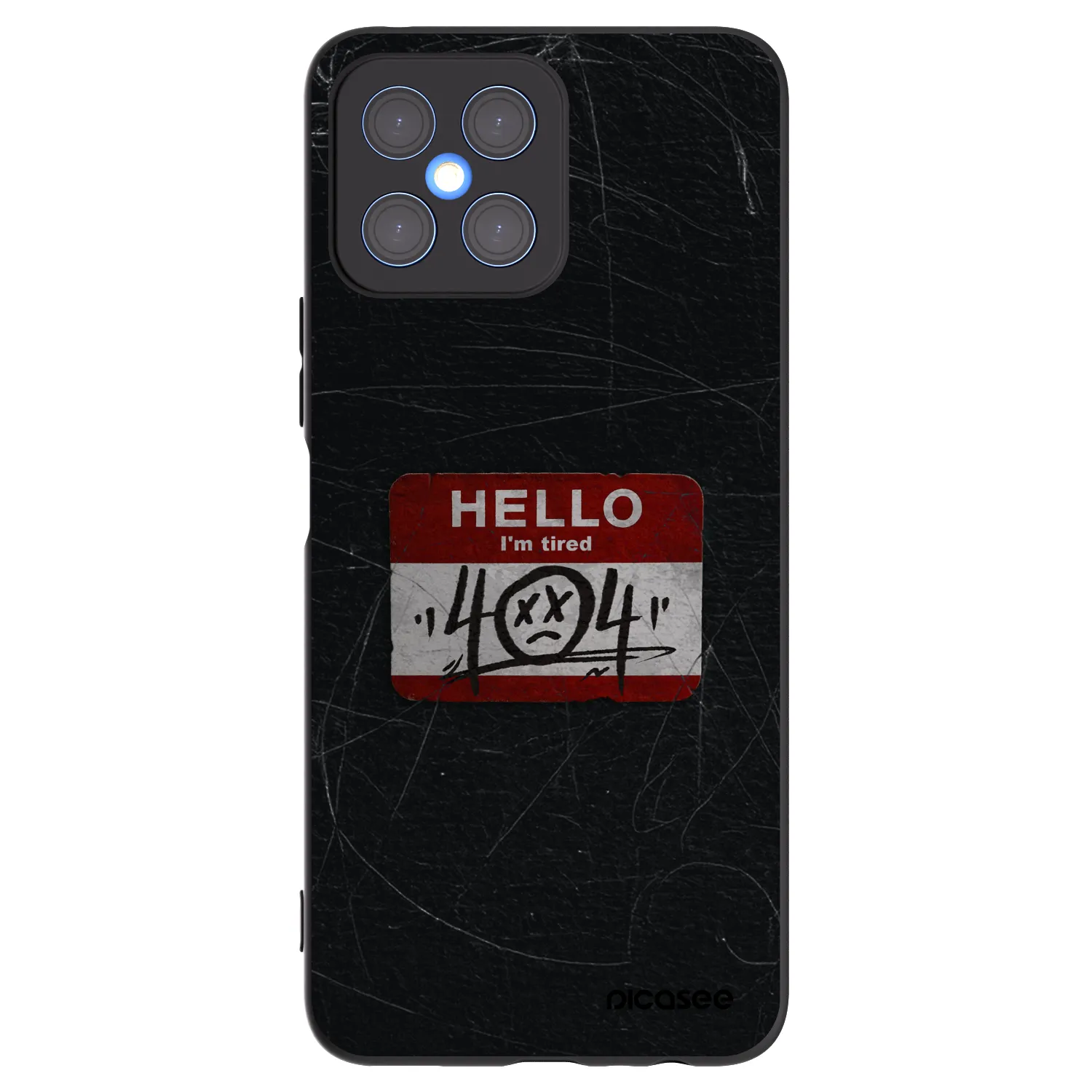 Picasee silikonový černý obal pro Honor X8 4G - HELLO 404