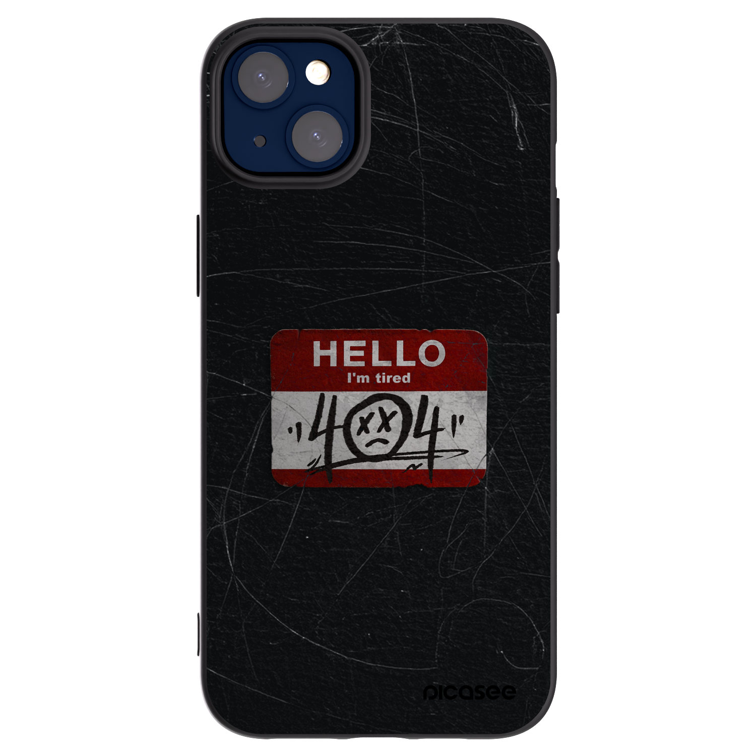 Picasee silikonový černý obal pro Apple iPhone 14 Plus - HELLO 404
