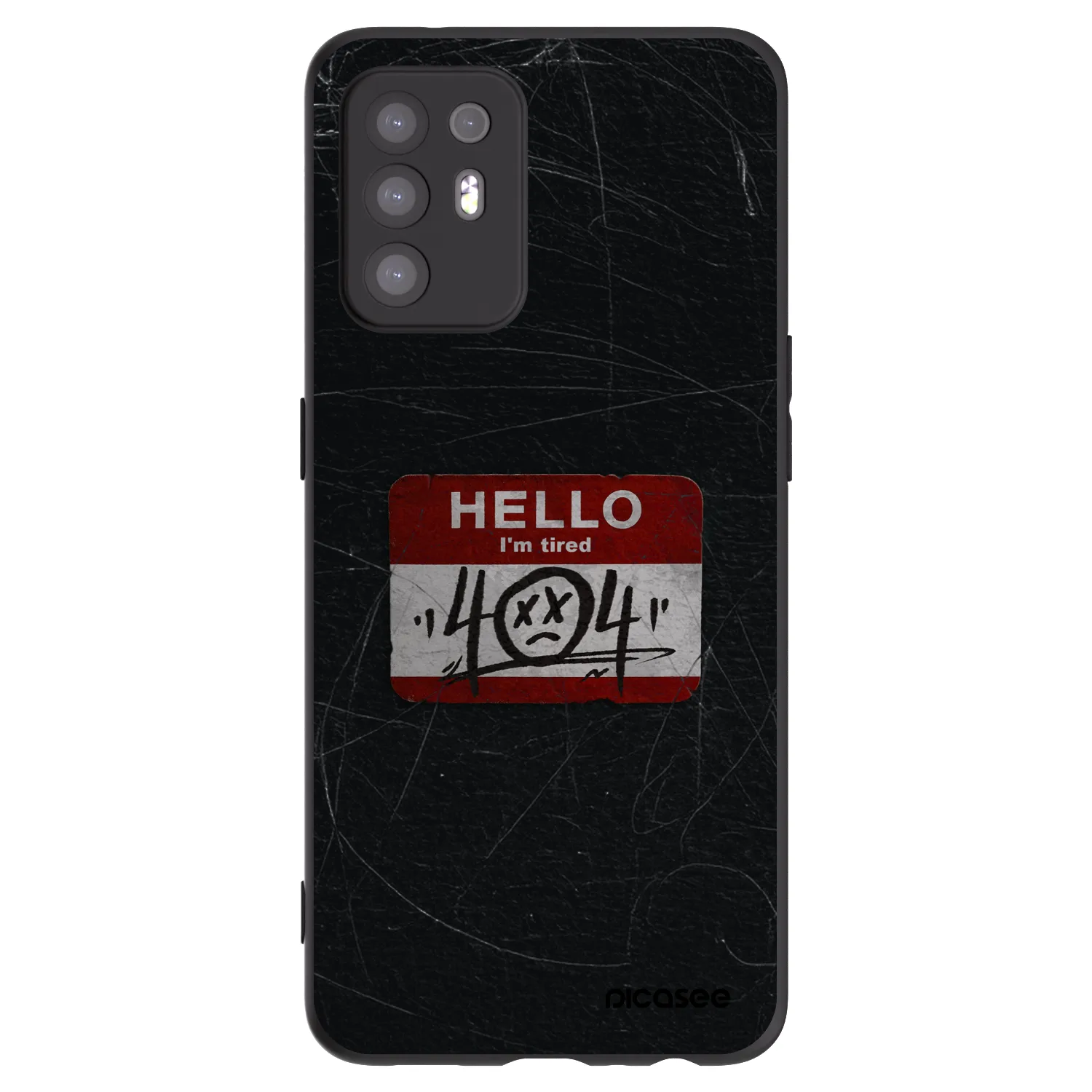 Picasee silikonový černý obal pro OPPO A94 5G - HELLO 404