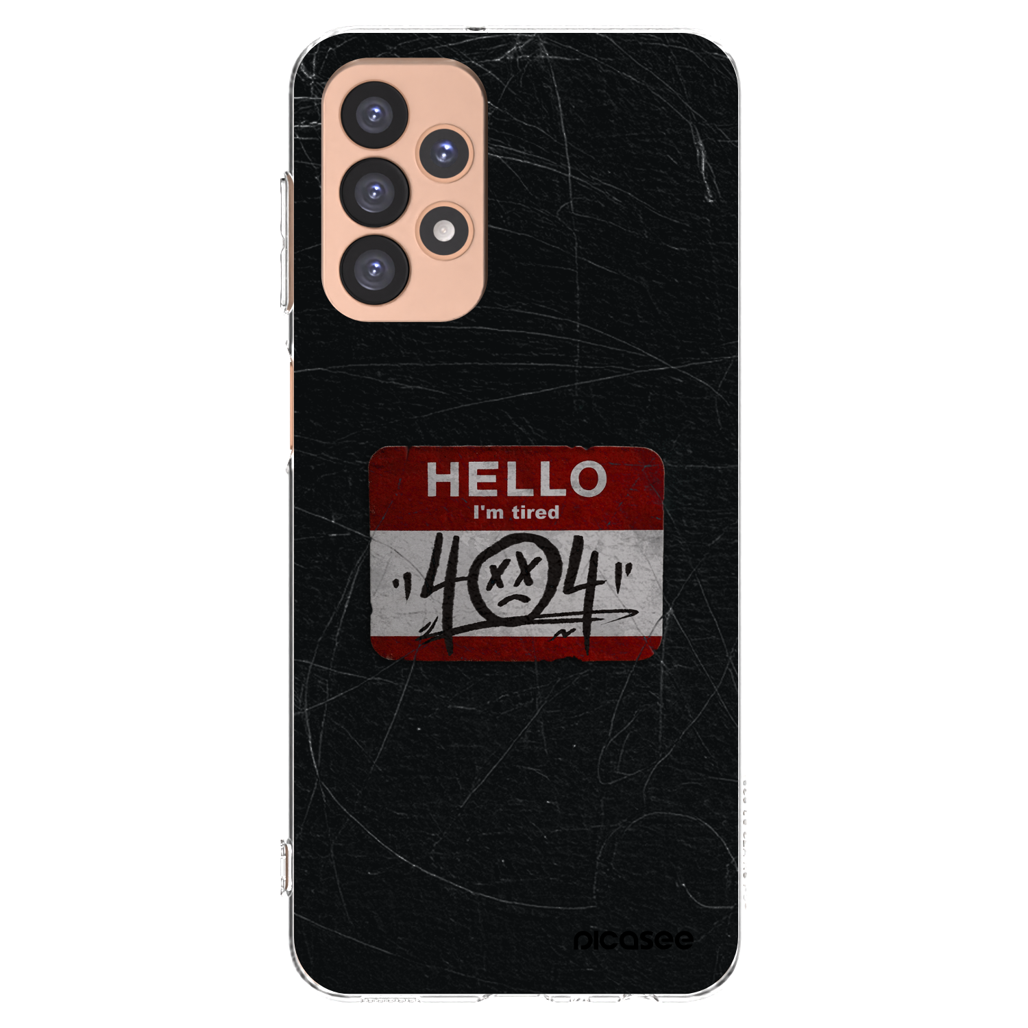 Picasee silikonový průhledný obal pro Samsung Galaxy A23 A236B 5G - HELLO 404
