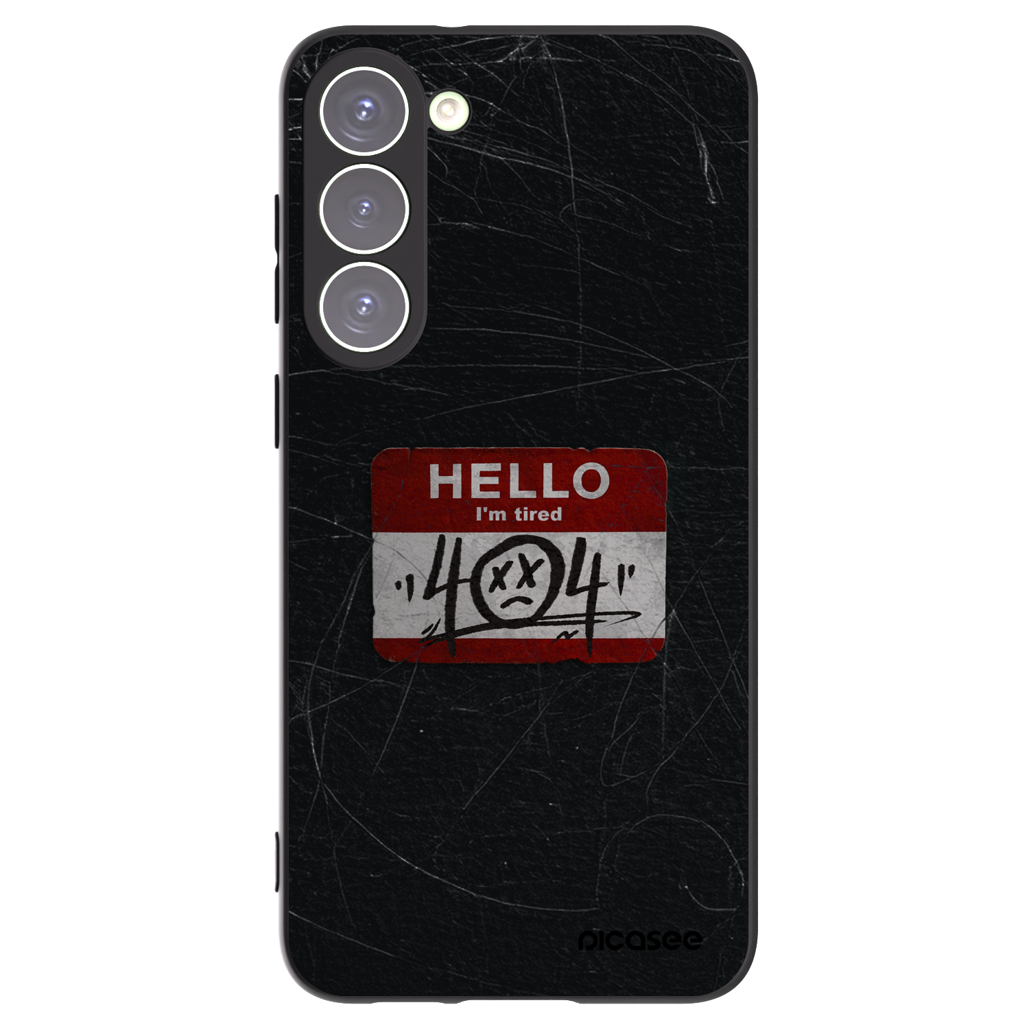 Picasee silikonový černý obal pro Samsung Galaxy S23+ 5G - HELLO 404