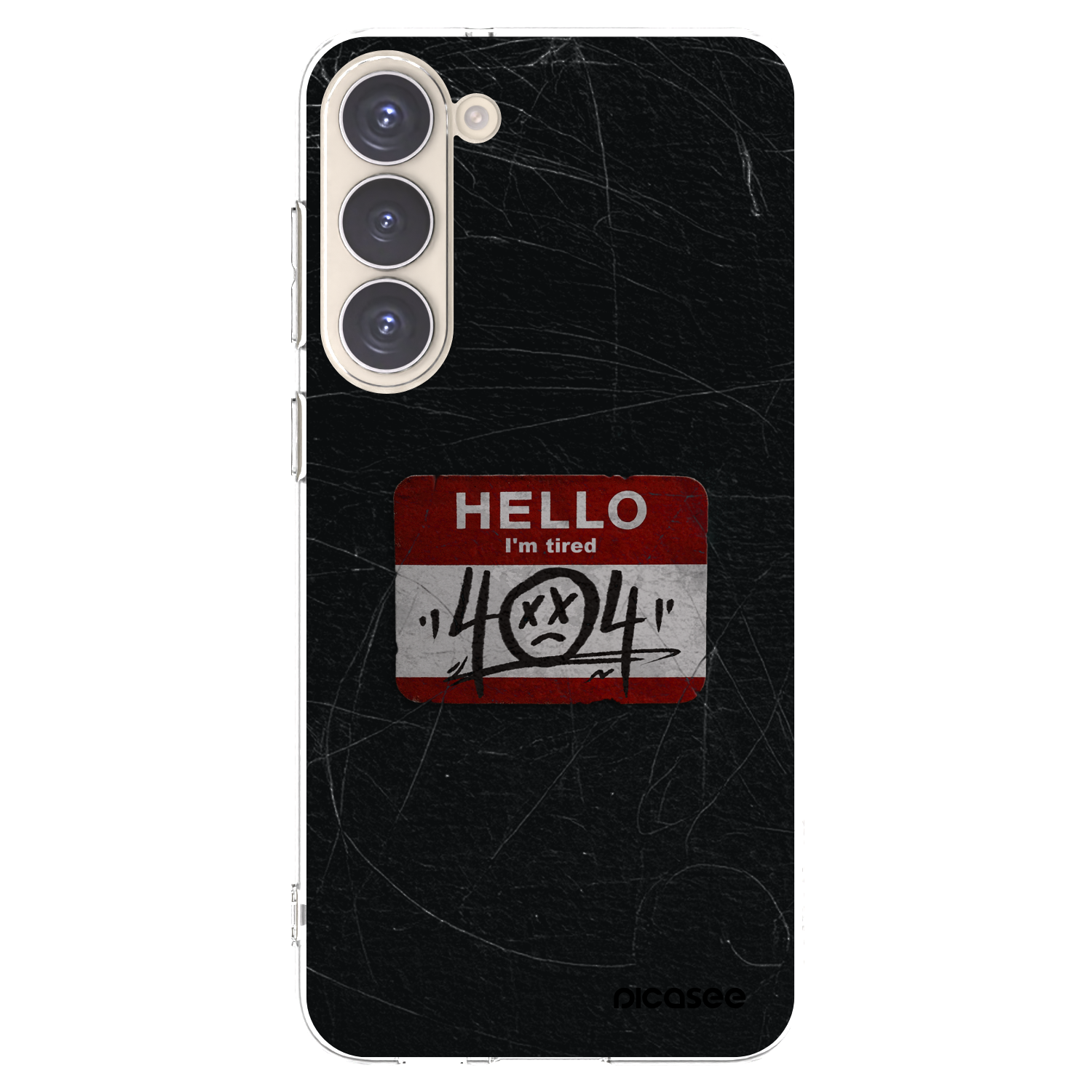 Picasee silikonový průhledný obal pro Samsung Galaxy S23+ 5G - HELLO 404