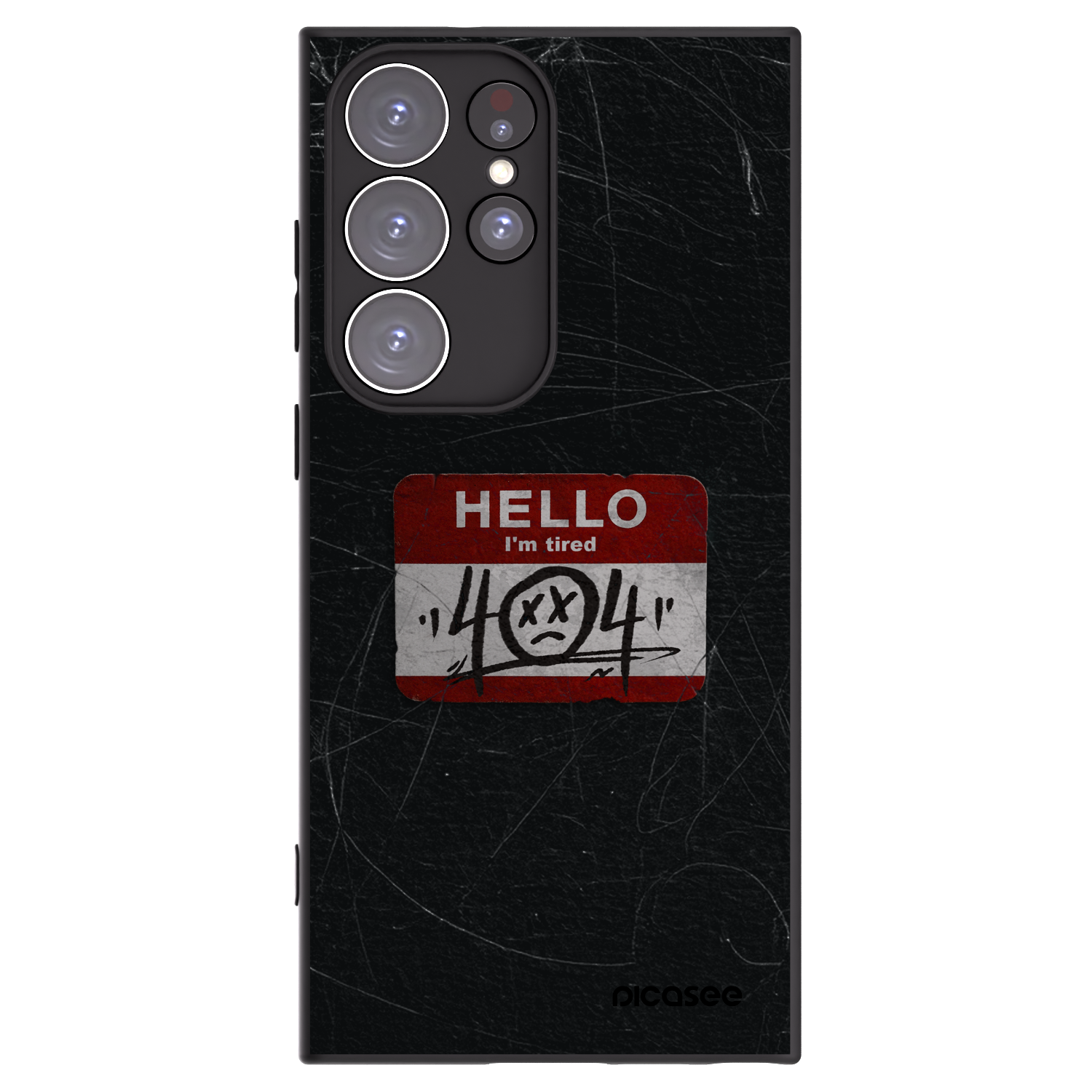 Picasee silikonový černý obal pro Samsung Galaxy S23 Ultra 5G - HELLO 404