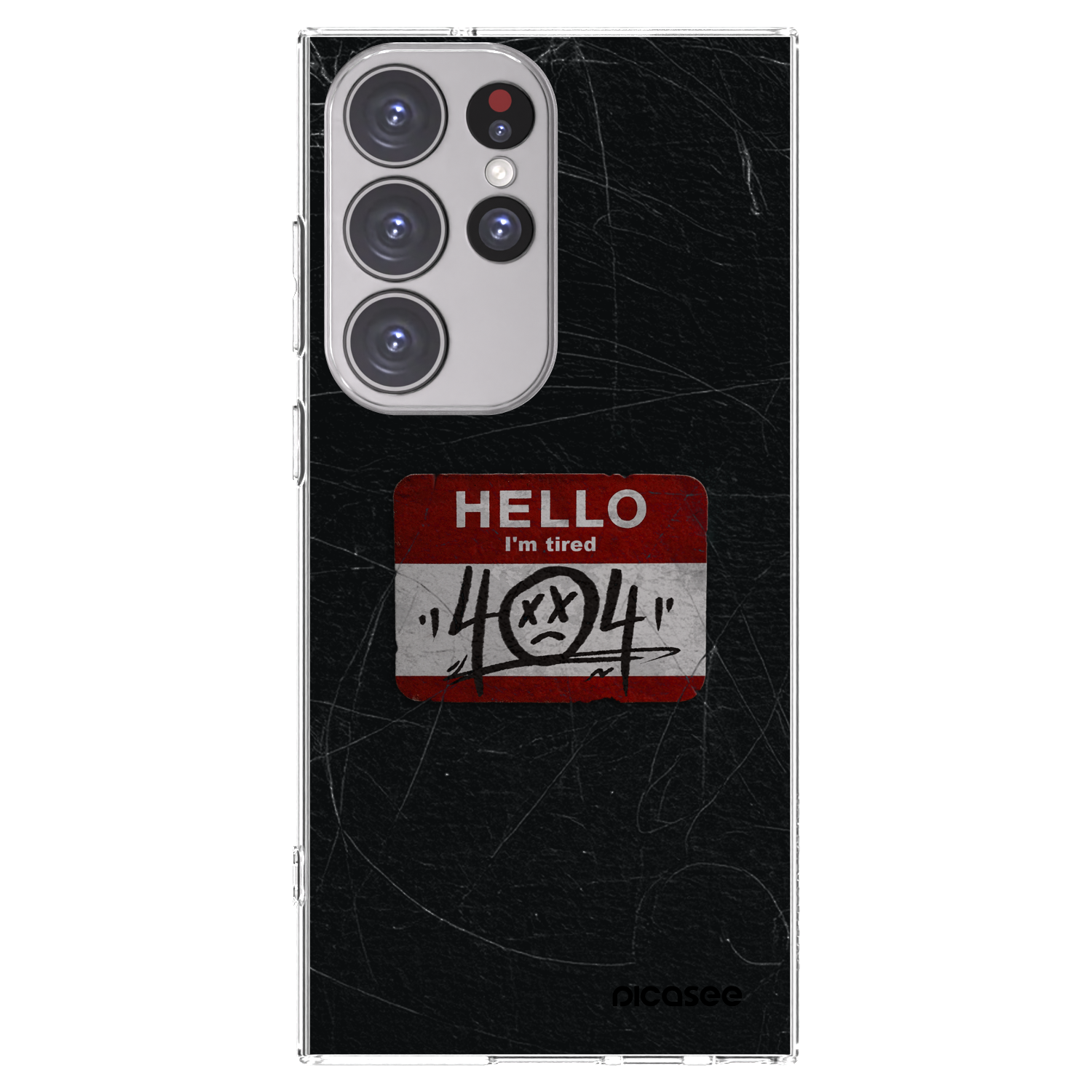 Picasee silikonový průhledný obal pro Samsung Galaxy S23 Ultra 5G - HELLO 404