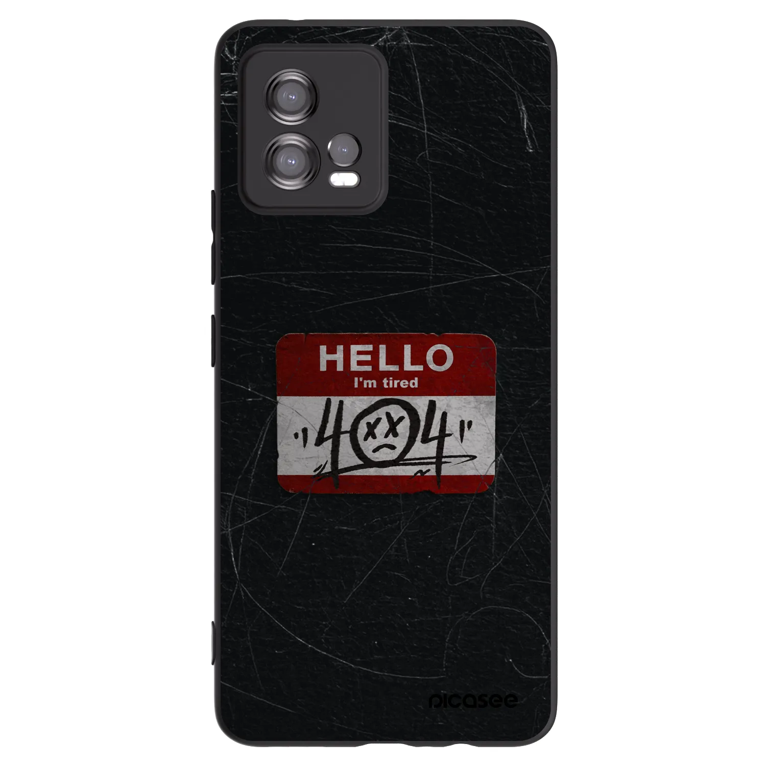 Picasee silikonový černý obal pro Motorola Moto G72 - HELLO 404