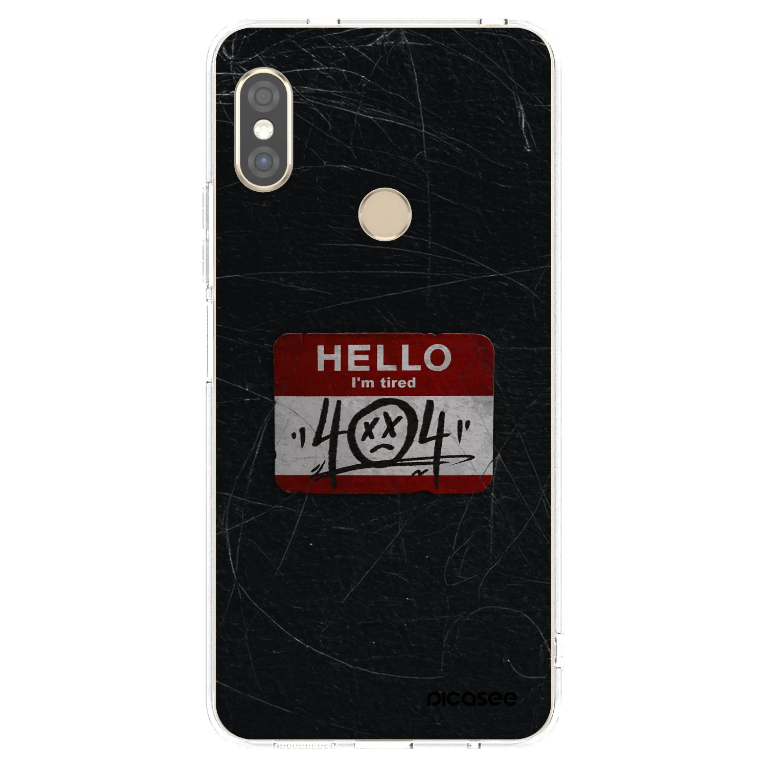 Picasee silikonový průhledný obal pro Xiaomi Redmi Note 5 Global - HELLO 404