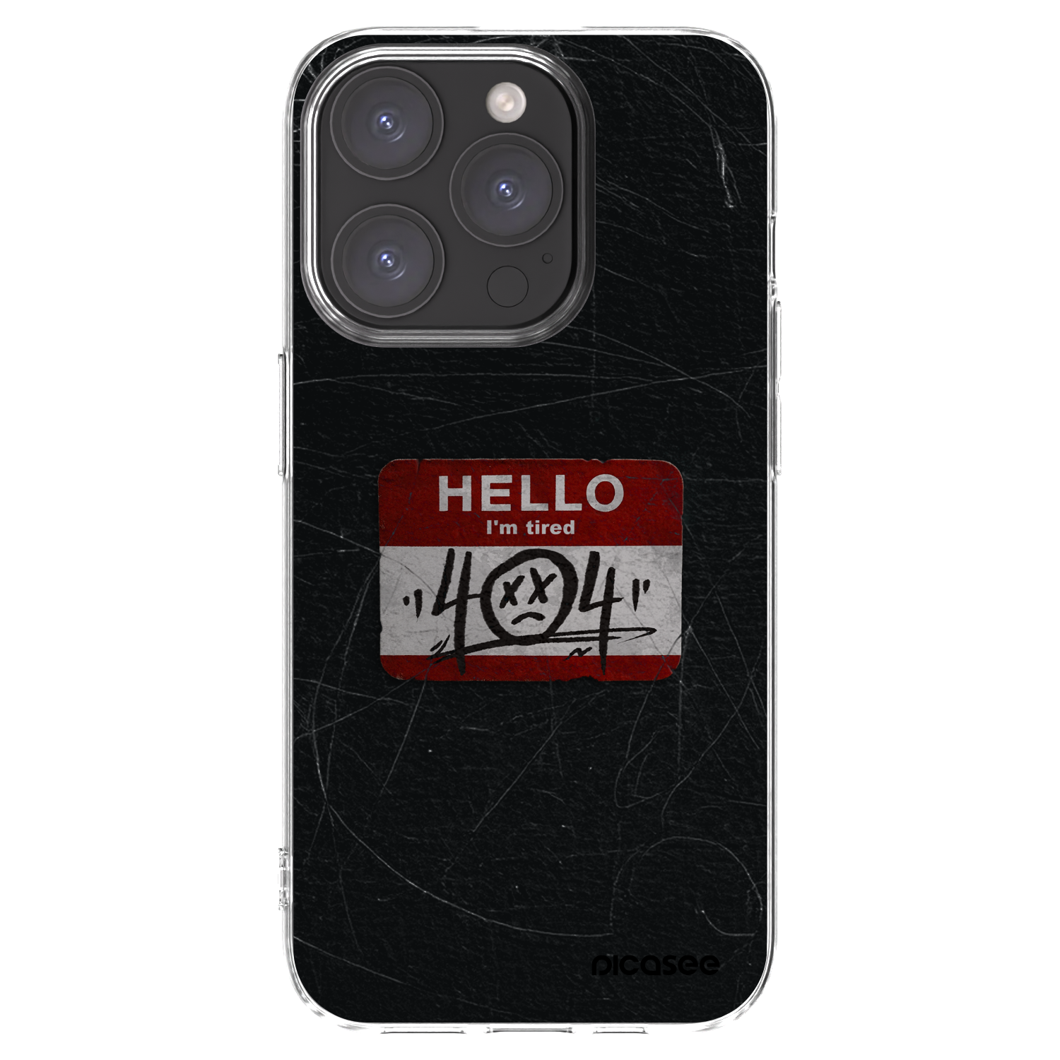 Picasee silikonový průhledný obal pro Apple iPhone 15 Pro - HELLO 404