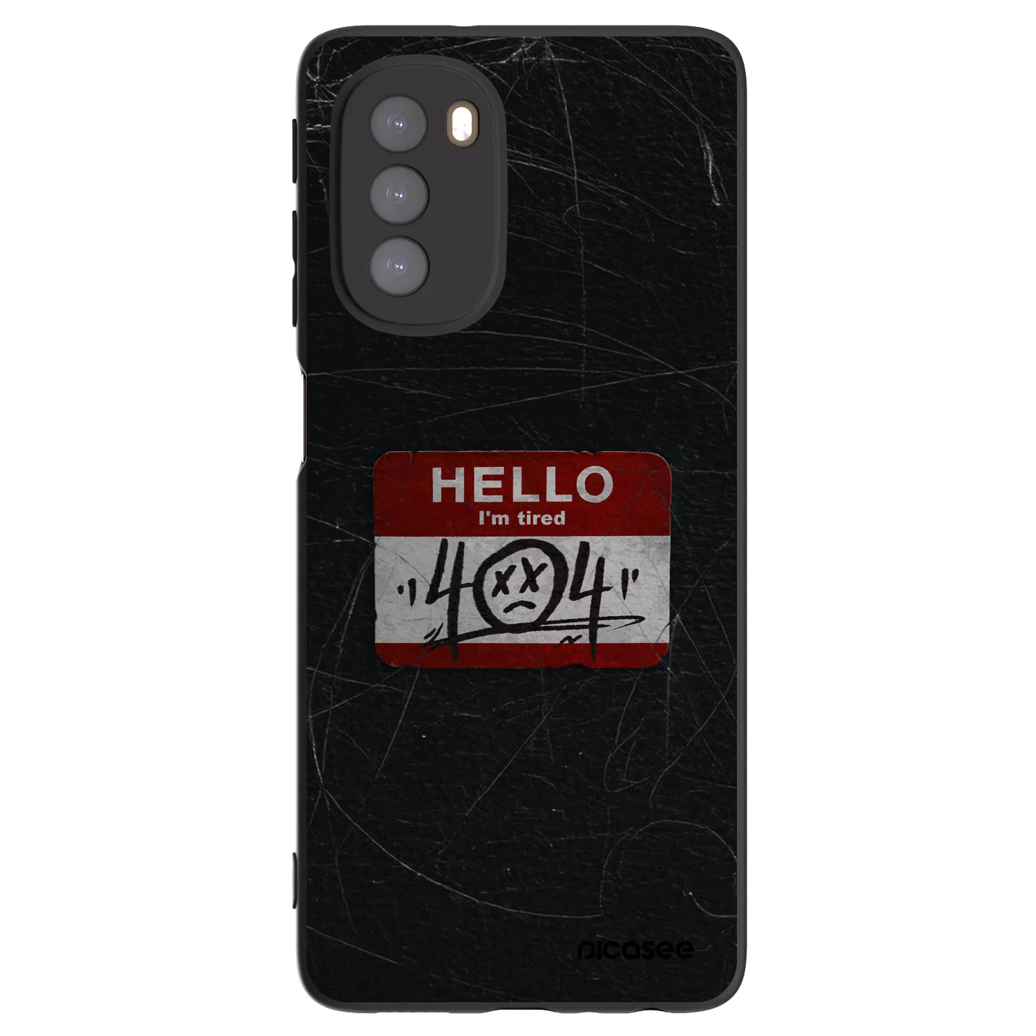 Picasee silikonový černý obal pro Motorola Moto G51 - HELLO 404