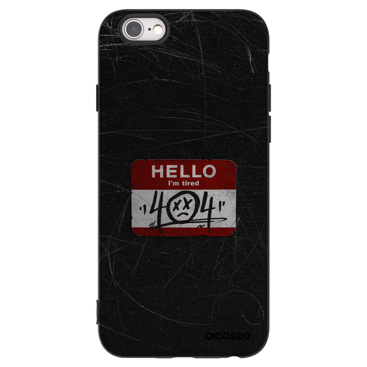 Picasee silikonový černý obal pro Apple iPhone 6/6S - HELLO 404
